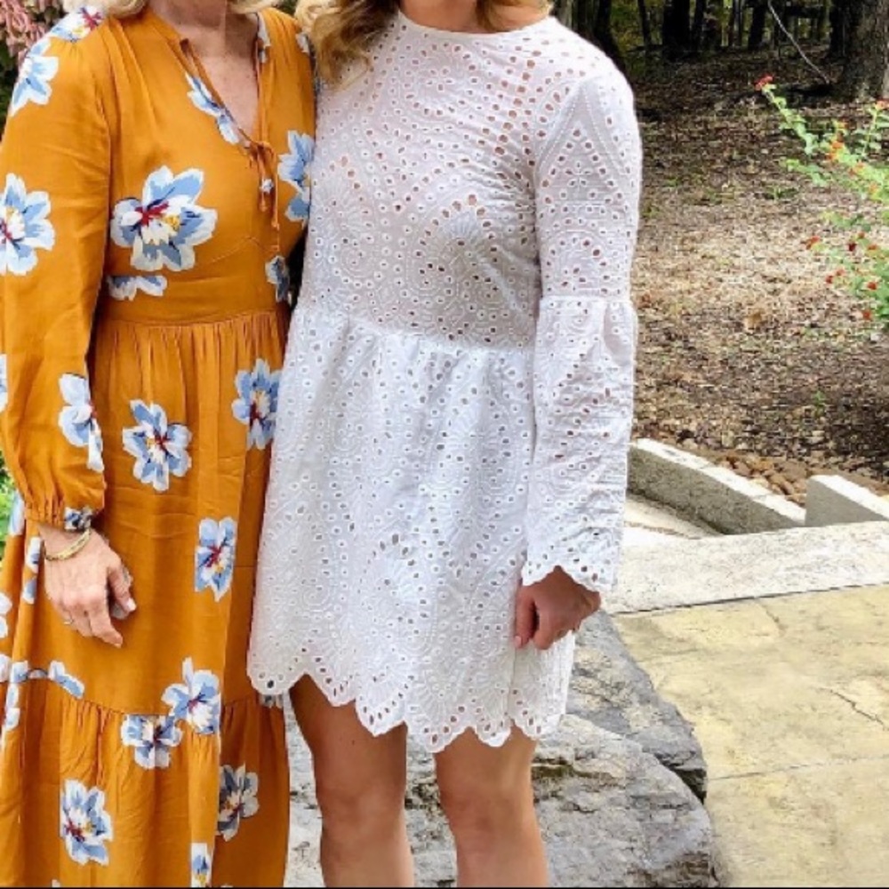 White eyelet dress
